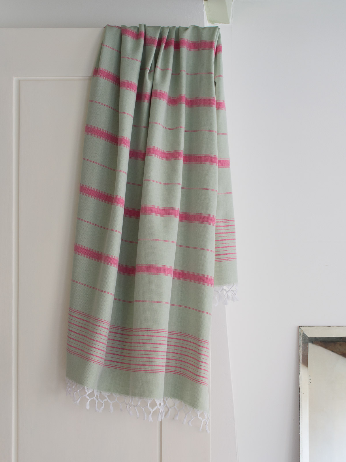 hammam towel sage/fuchsia 170x100cm